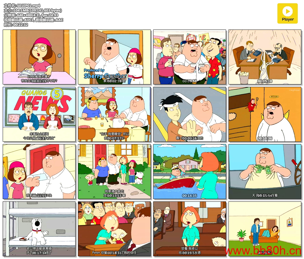 [怀旧动画补全计划][恶搞之家][Family Guy][1999年][英语][简字][全10季+Specials][高码收藏版][123盘]