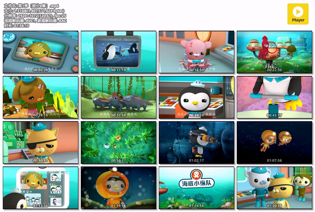 [怀旧动画补全计划][海底小纵队][海底探险队][The Octonauts][ 2010年][国语][简字][全季][无水印][阿里云][884]